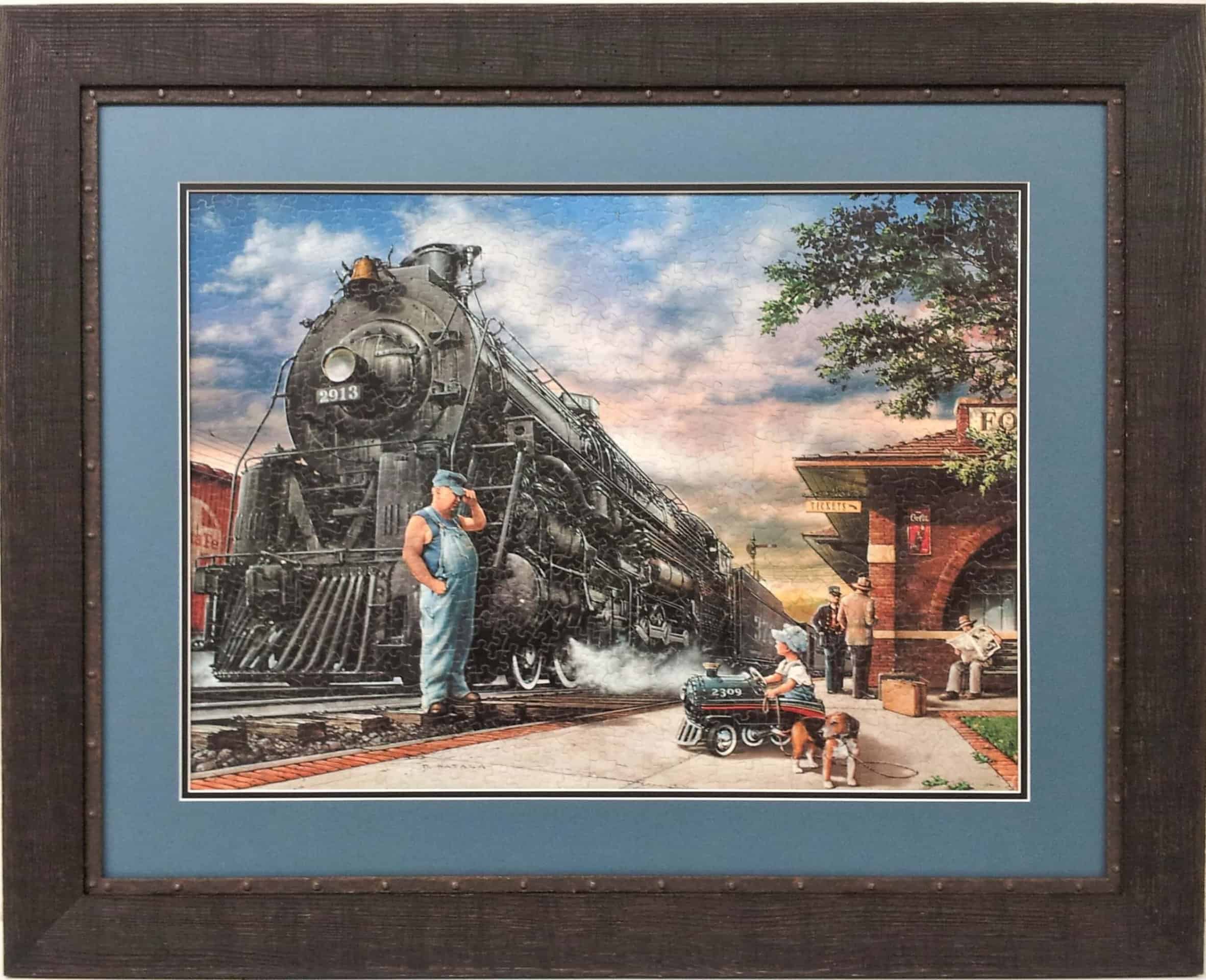 Train print, double framed